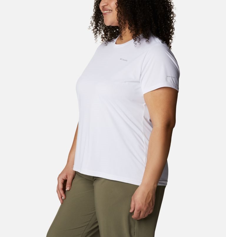 Tricouri Columbia Hike Scurte Sleeve Crew Dama Albi | Plus Size RH07S9Q81